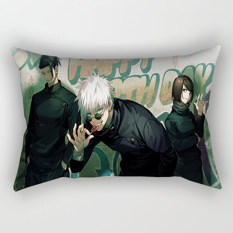 Vỏ Gối Mềm Họa Tiết Hoạt Hình Jujutsu Kaisen Itadori Yuuji Kugisaki Nobara Gojo Satoru