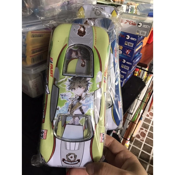 Hộp đựng viết hình xe hơi 2 chiếc bằng kim loại