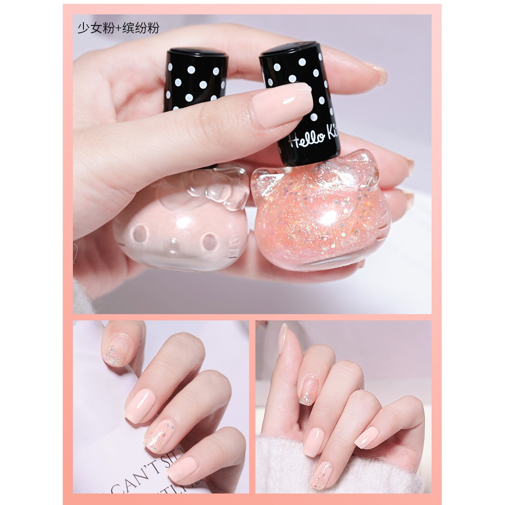 Sơn Móng Tay Tia Uv Nhanh Khô Hình Hello Kitty Dễ Thương Cho Phụ Nữ Mang Thai