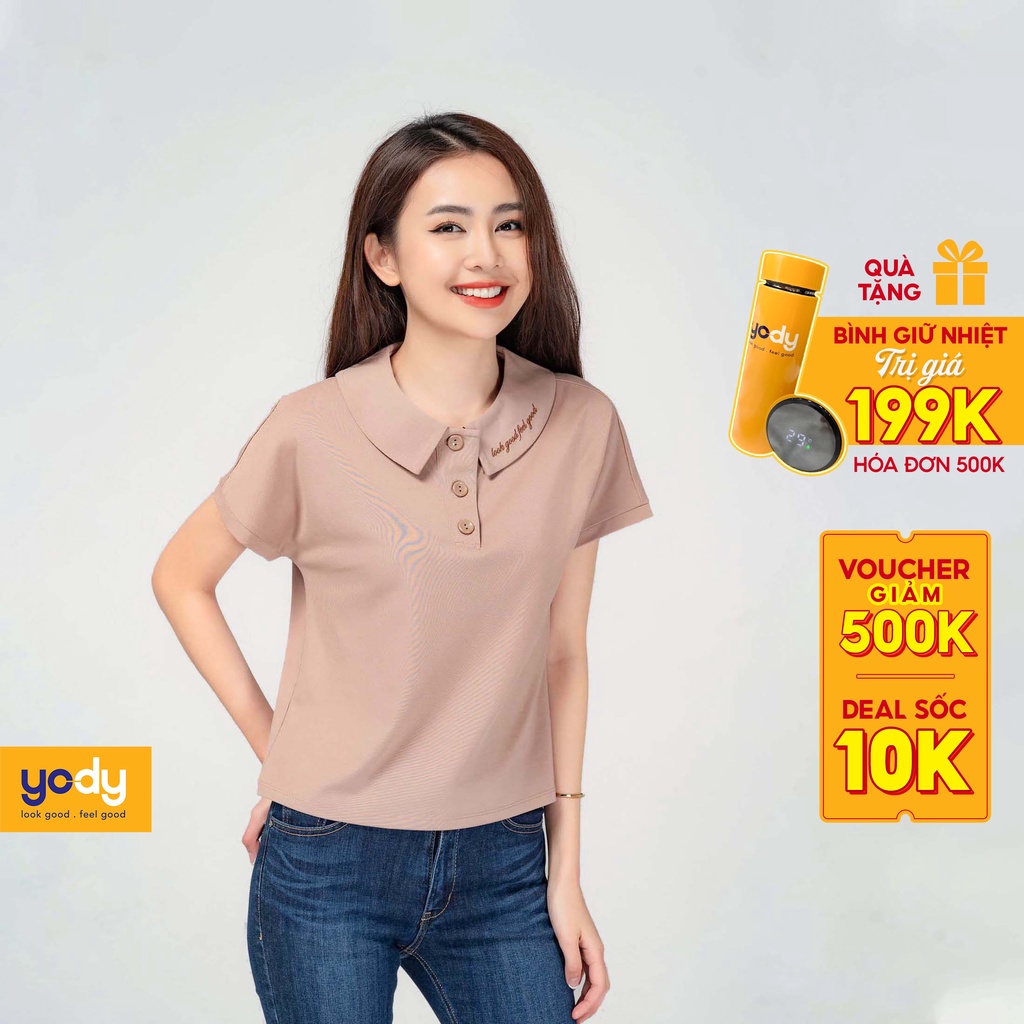 Áo Polo Yody kiểu nữ cổ sen trẻ trung thanh lịch nhiều màu thấm hút tốt APN3732 | BigBuy360 - bigbuy360.vn