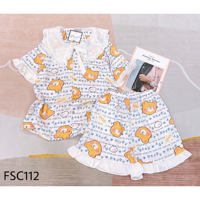 [FREESHIP] Đồ ngủ nữ mặc nhà lụa satin cực mát, tay ngắn quần đùi siêu xinh, độc lạ, họa tiết dễ thương | BigBuy360 - bigbuy360.vn