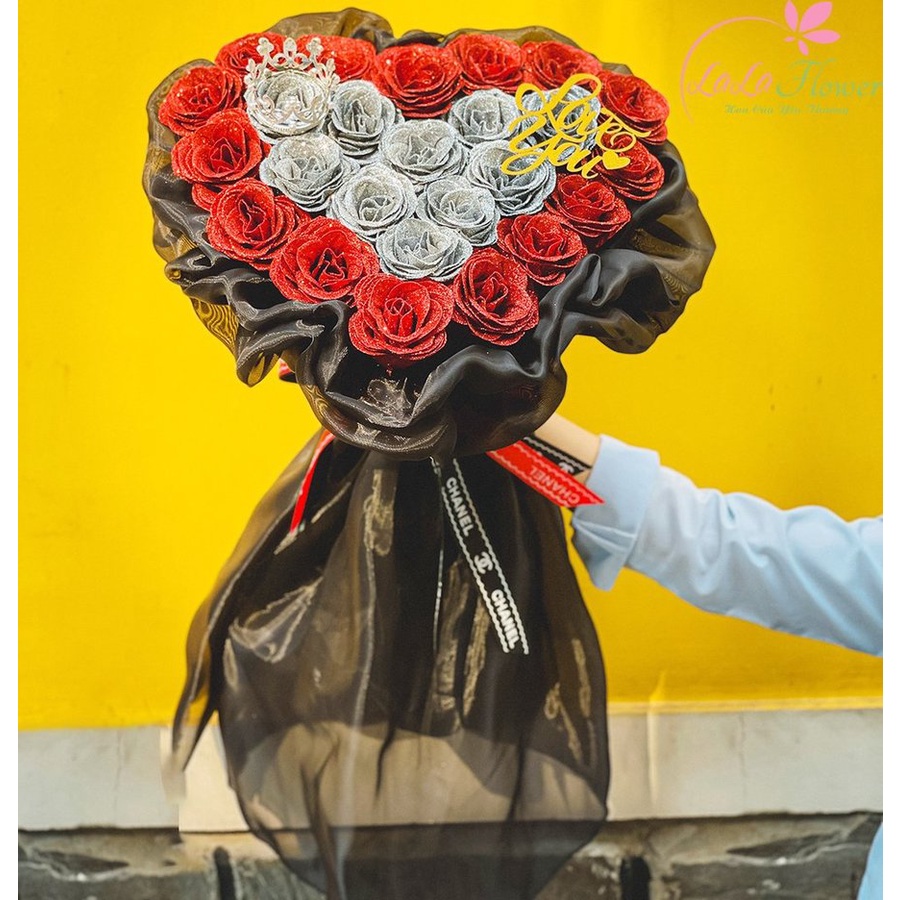 [HỎA TỐC] Bó hoa hồng sáp nhũ kim tuyến Lala đa dạng nhiều mẫu hoa hồng sáp thơm làm quà tặng cho mẹ, người yêu