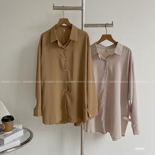 Sơ mi lụa basic 33001 CHERRYCOCO