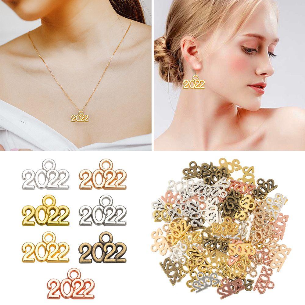 70 Mặt Dây Chuyền Hình Số 2022 Dùng Làm Móc Khóa Vòng Tay / Móc Khóa Trang Sức 2022
