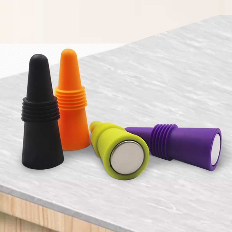 Nắp Đậy Chai Rượu Vang Bằng Thép Không Gỉ Với Đế Silicone Tiện Dụng