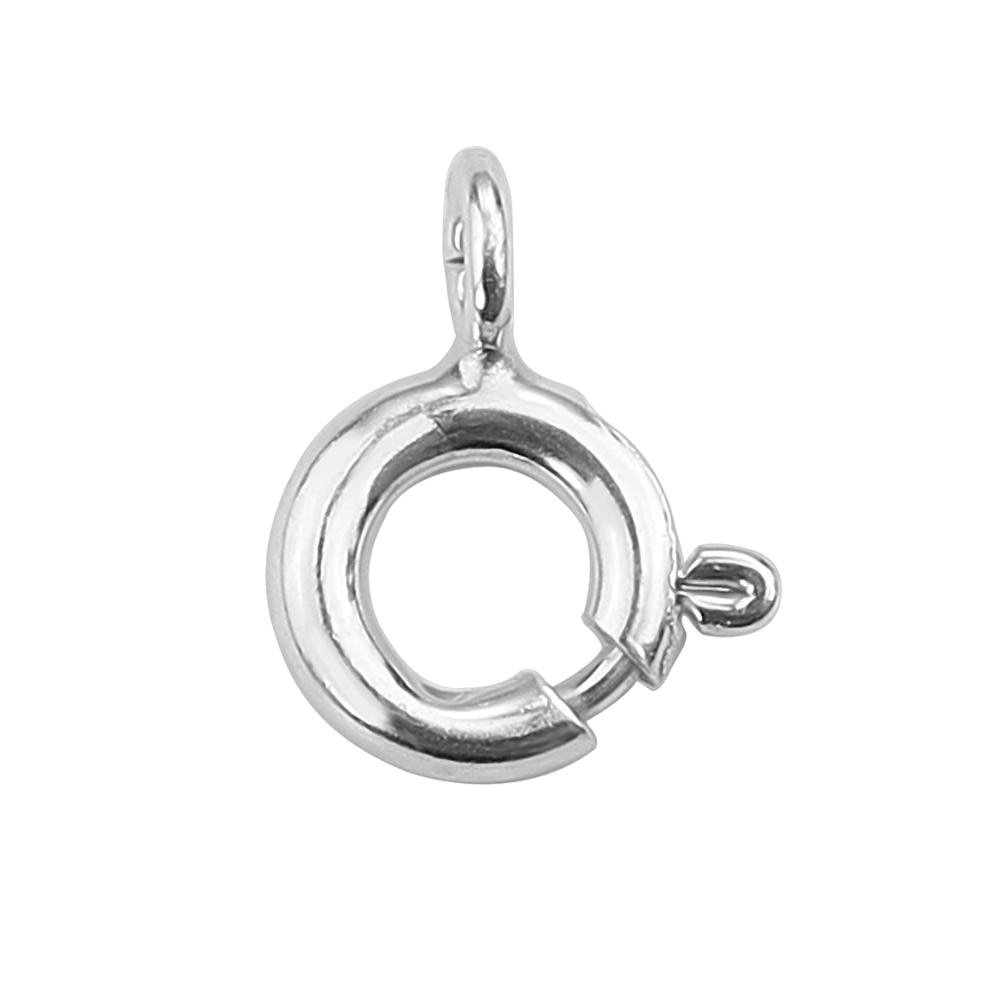 Khóa lò xo Beadia mạ bạc 925 dạng vòng hở có lò xo dùng làm vòng đeo tay/dây chuyền
