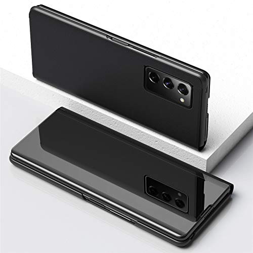 Thông Minh Bao Da Điện Thoại Nắp Lật Mặt Kính Tráng Gương Màu Bạc Cho Samsung Galaxy Z Fold2 Fold 2 5g Samsung Zfold2 5g