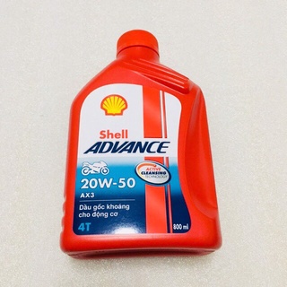 Nhớt Shell Advance AX3 màu đỏ 800ml dành cho xe số