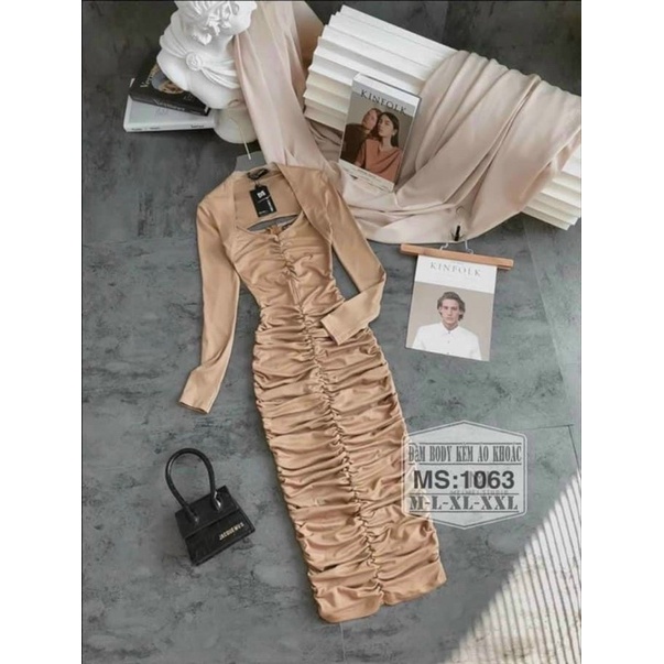 Đầm Bigsize Body Kèm Áo khoát (Bigsize 55kg Đến 100kg (M/L/XL/XXL)