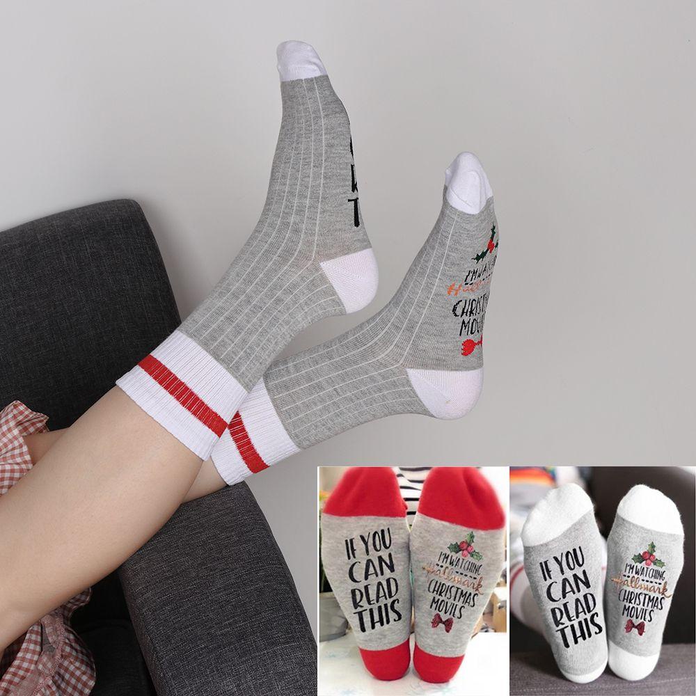 Tất Cotton Họa Tiết Giáng Sinh Sáng Tạo