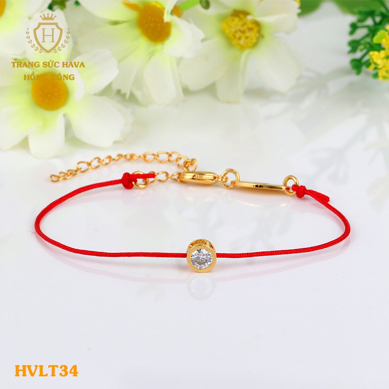 Vòng Tay Chỉ Đỏ Kim Vàng, Lắc Tay Chỉ Đỏ May Mắn - HVLT34
