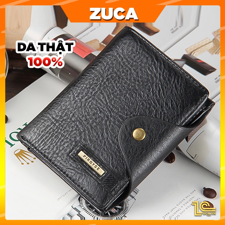Ví Da Nam đứng da bò thật 100% thương hiệu Zuca | TK90 |