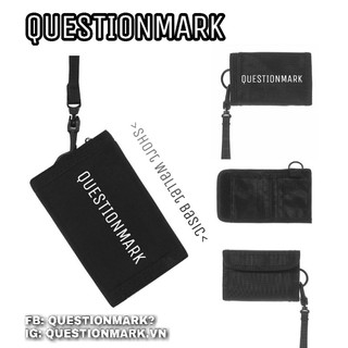 Short Wallet basic ví ngắn đeo cổ mini màu đen 'local brand'