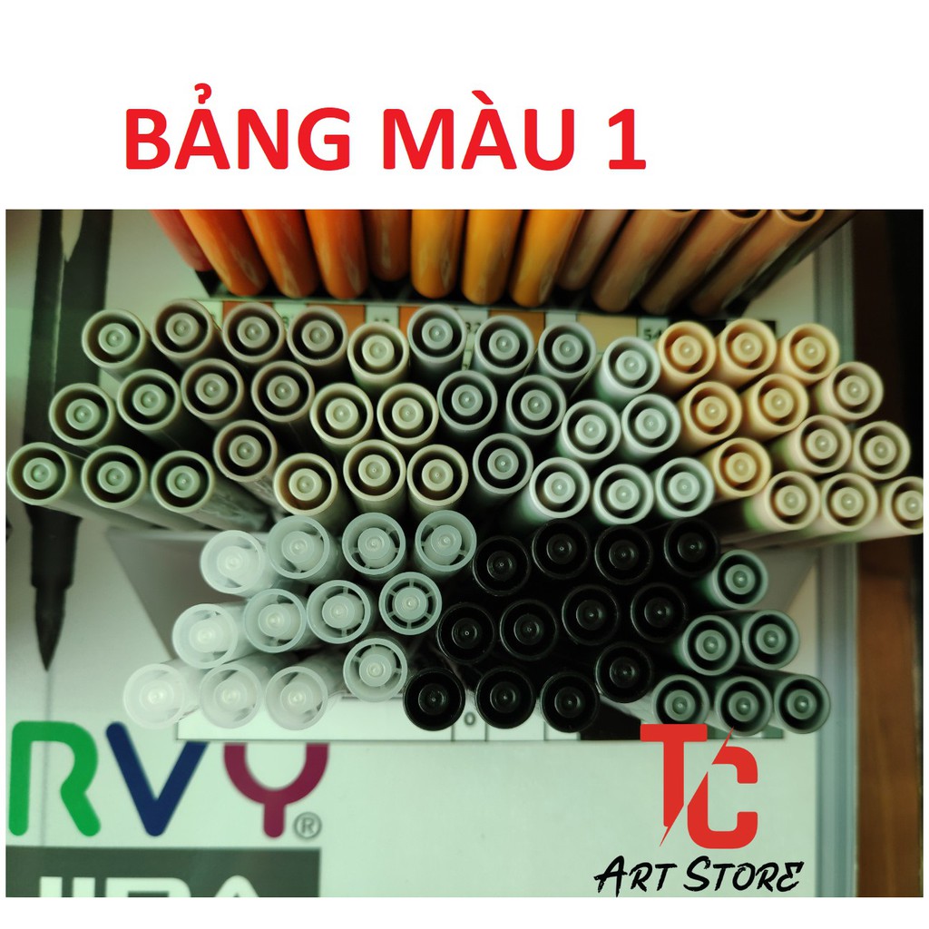 [TC Art Store] (BẢNG 1) Bút Brush Marker Marvy Uchida Le Plume II MÀU SỐ 0-19
