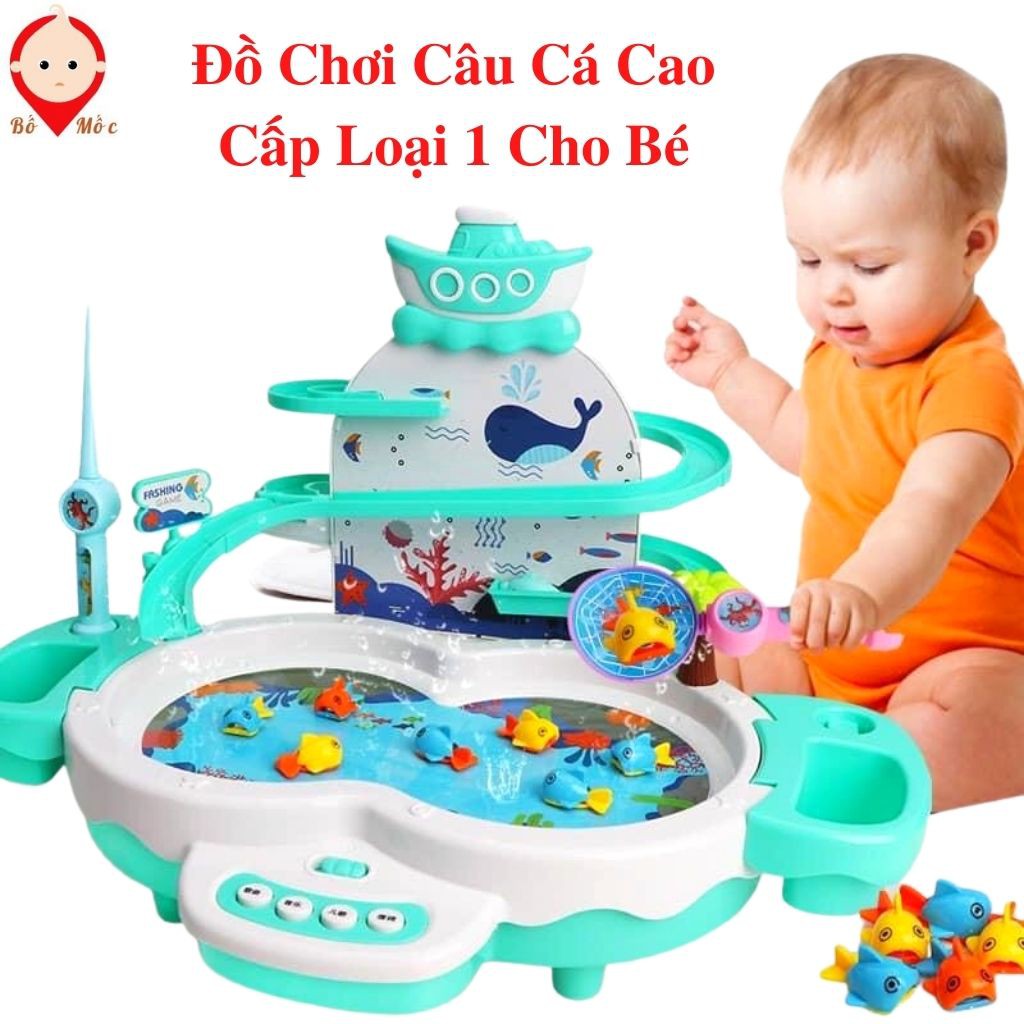 Bộ Đồ Chơi Câu Cá Nam Châm Từ Tính Có Âm Nhạc Cao Cấp Cho Bé Vui Chơi Sáng Tạo, Shop Bố Mốc