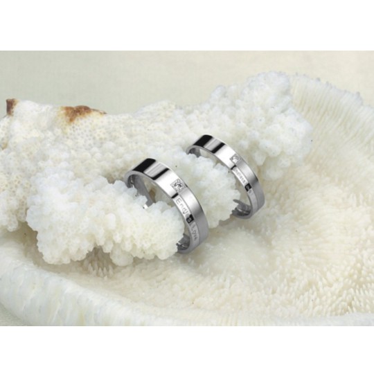 Nhẫn cặp inox endless love cao cấp