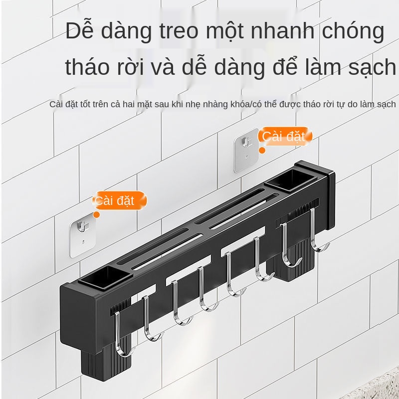 Giá nam châm kép dắt dao, treo đồ inox 304 DandiHome