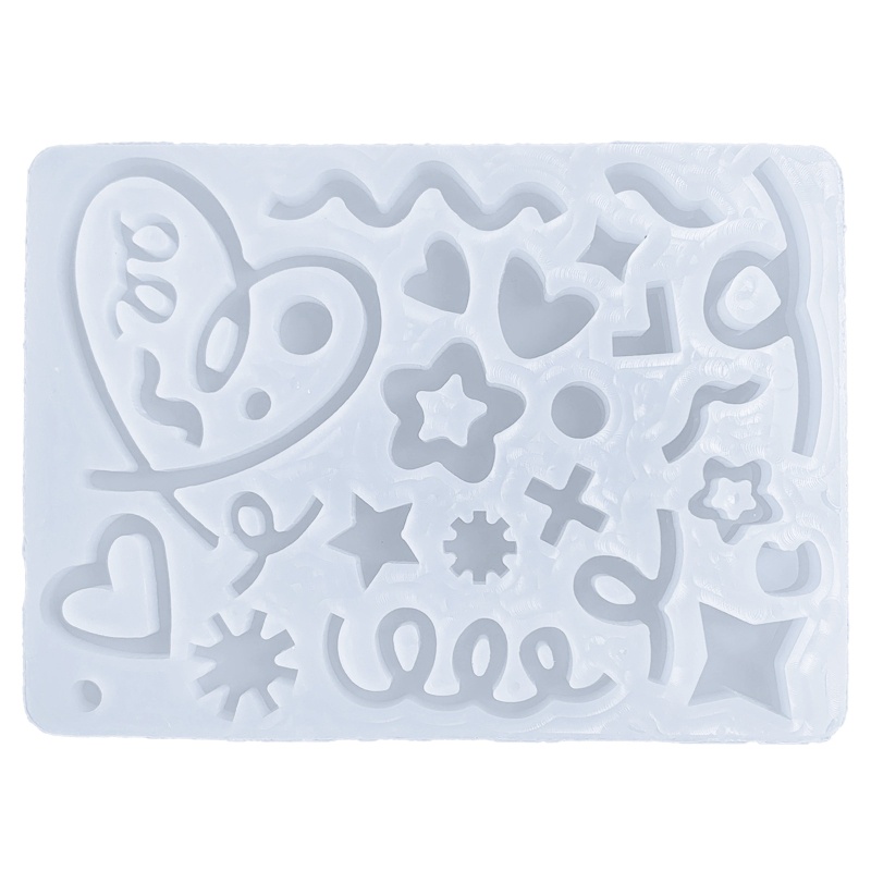 Khuôn Silicone Làm Mặt Dây Chuyền / Móc Khóa Bằng Epoxy Phối Kim Tuyến Nước Diy