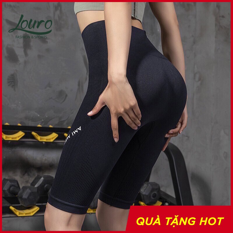 Quần tập Yoga Ami QL81, kiểu quần tập yoga nữ lửng ngang gối, chất liệu siêu co giãn, thoáng mát