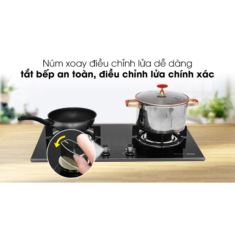 Bếp gas âm Sakura SG-2568GB MỚI