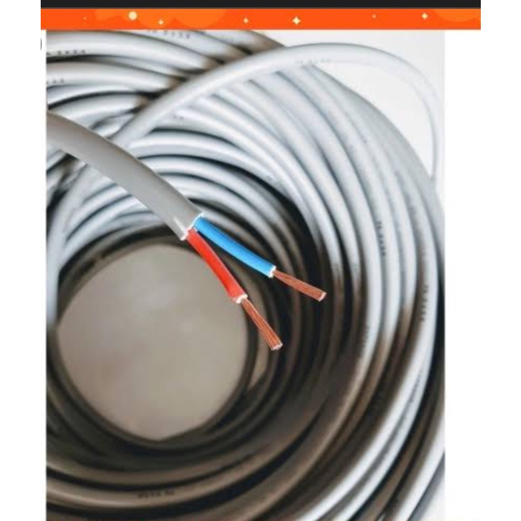 Dây điện đôi bọc xám DAPHACO lỗi đồng 100%, dây xám bọc tròn, dây FA tiết diện 2 x 1.5 và 2 x 2.5mm