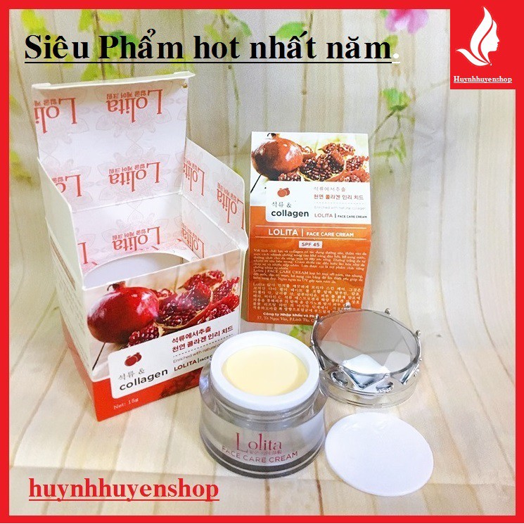 [auth] Kem lolita dưỡng trắng da đánh bay mụn mờ thâm nám hộp 15g