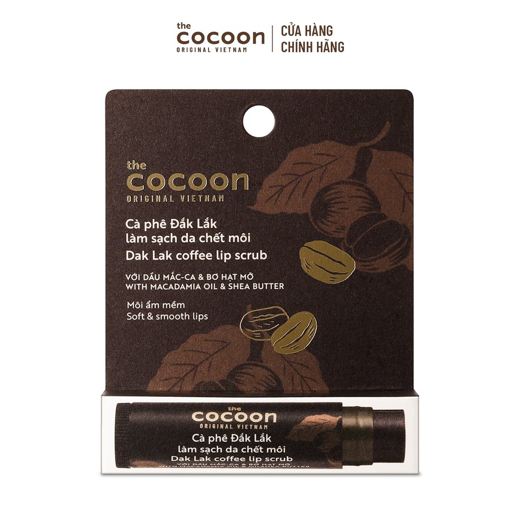 Tẩy da chết môi cà phê Đắk Lắk Cocoon môi ẩm mềm 5g | BigBuy360 - bigbuy360.vn
