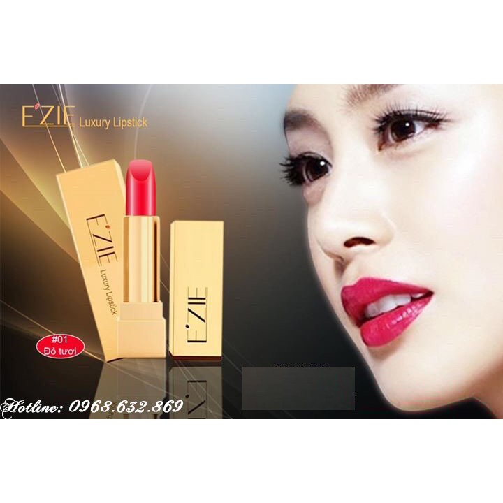 Son lì dưỡng môi cao cấp E'ZIE mã 01 Fantasy Red - Màu đỏ tươi