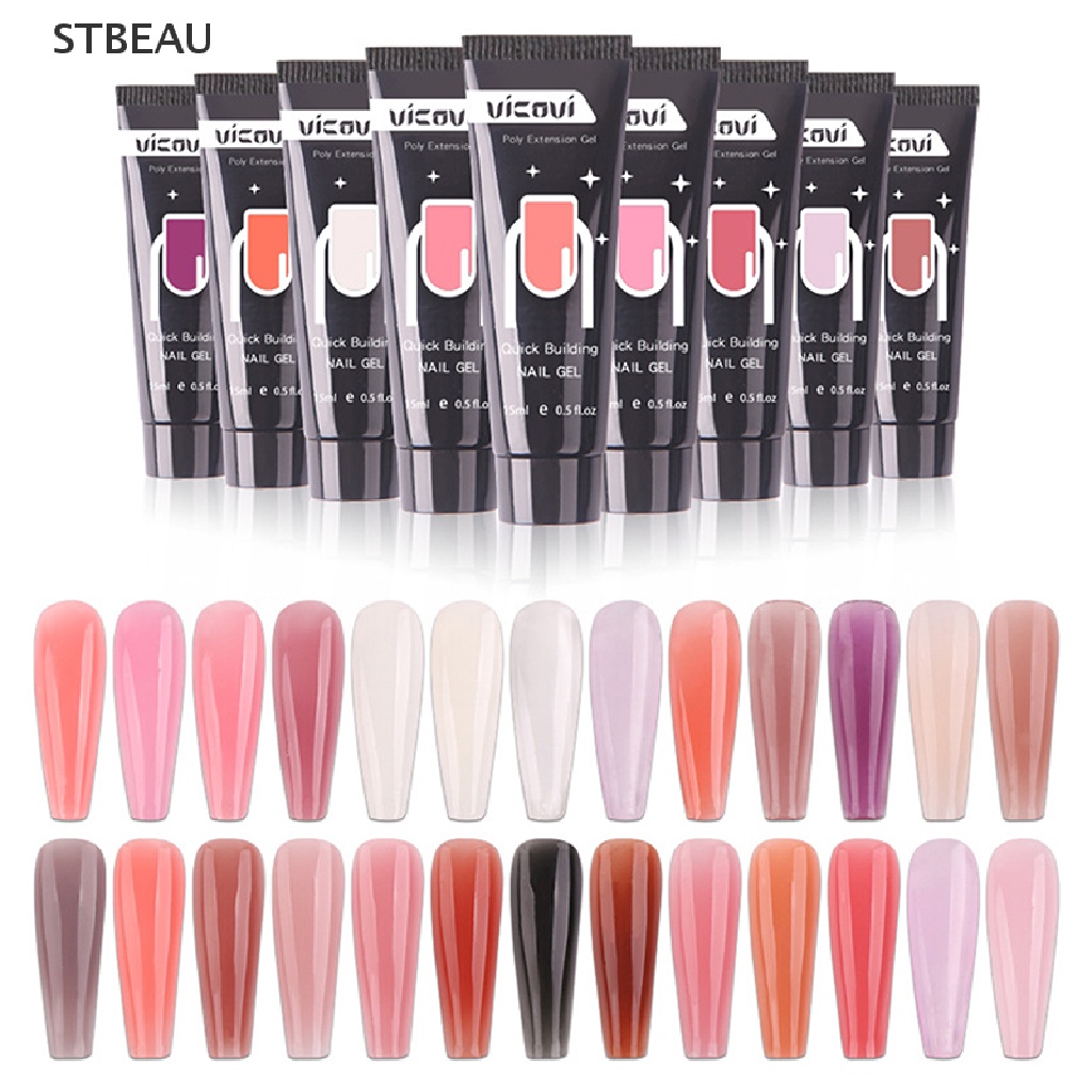 Gel Poly Acrylic Trong Suốt Nối Dài Móng Tay Nhanh Chóng 15ml