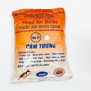 Cám trứng Ba Vì ⚡ HÀNG CHÍNH HÃNG ⚡ Cám Chim Tổng Hợp- Thức ăn chim cảnh - Mồi câu cá gói 500gr