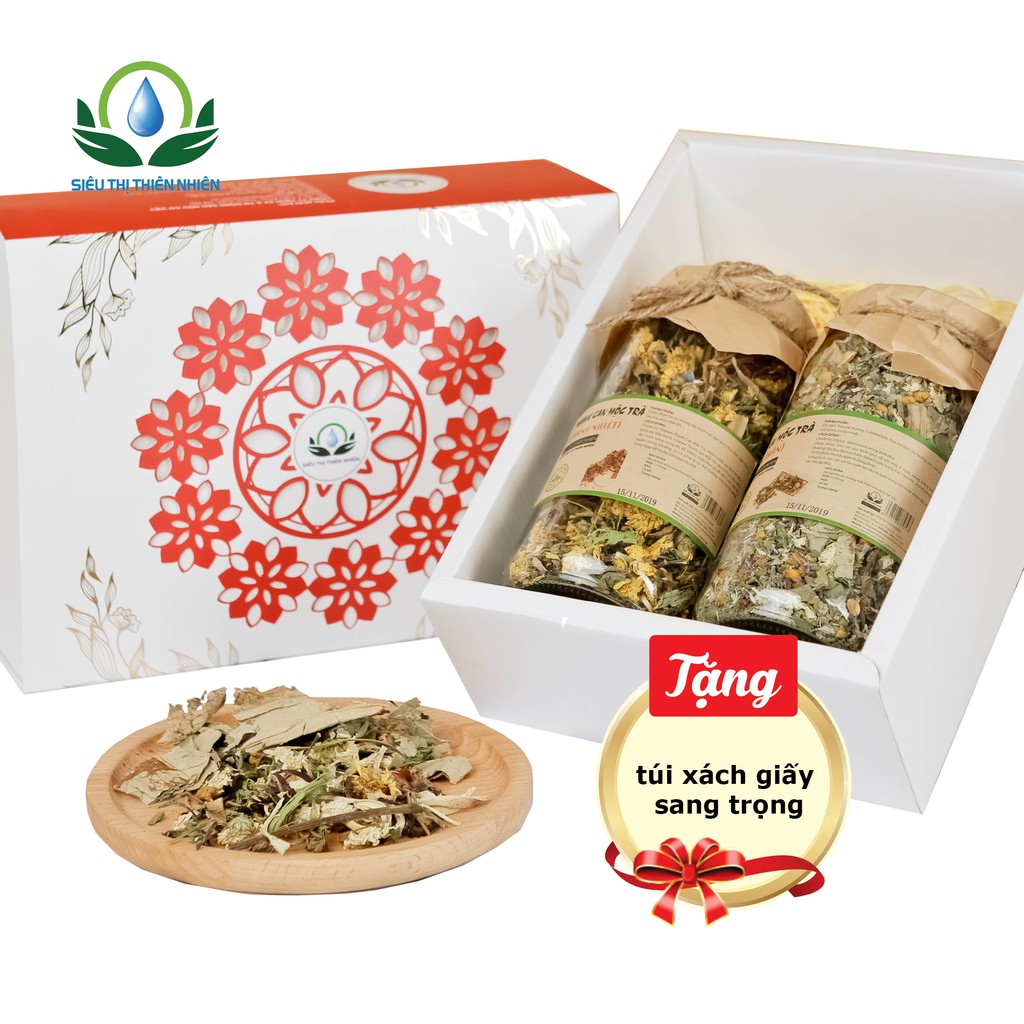 Set quà 4: Vô Ưu Mộc Trà -Thanh Can Mộc Trà (An thần, thanh nhiệt), quà biếu tết, quà sức khỏe, món quà thiên nhiên | BigBuy360 - bigbuy360.vn