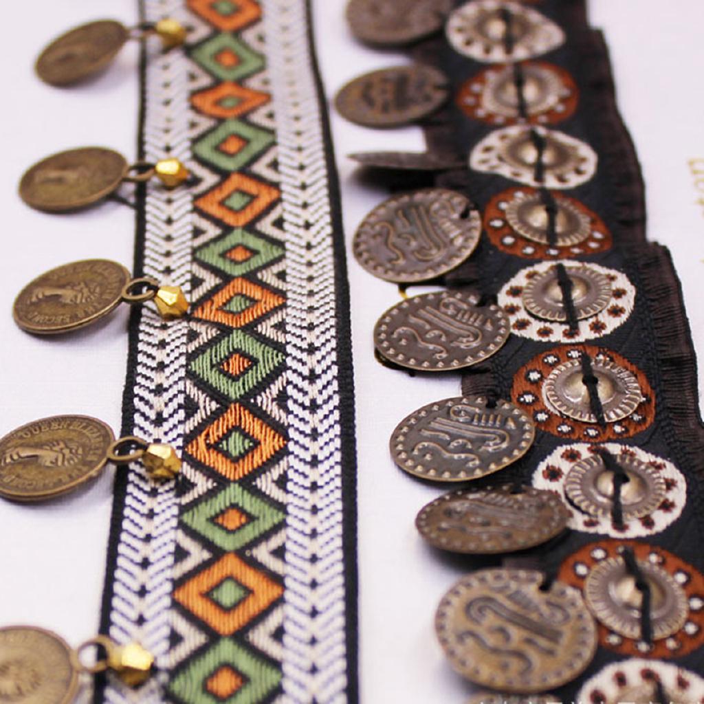 Dải dây tua rua bằng đồng phong cách Bohemian dùng để trang trí đồ thủ công