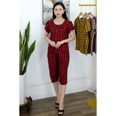 Bộ Lụa Nữ B32 Kiểu Dáng Trẻ Trung Bộ Mặc Nhà Phom Rộng  Mặc Mát Thoải Mái