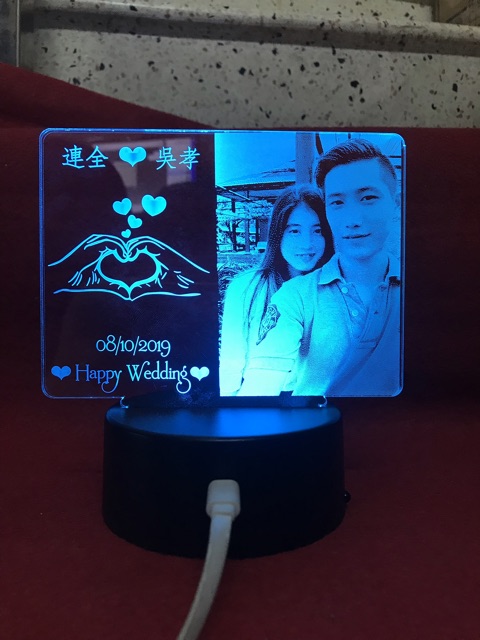 Đèn Ngủ Led 3d Khắc Tên Hình Ảnh Theo Yêu Cầu - Quà tặng người yêu, đối tác, bạn bè, thầy cô