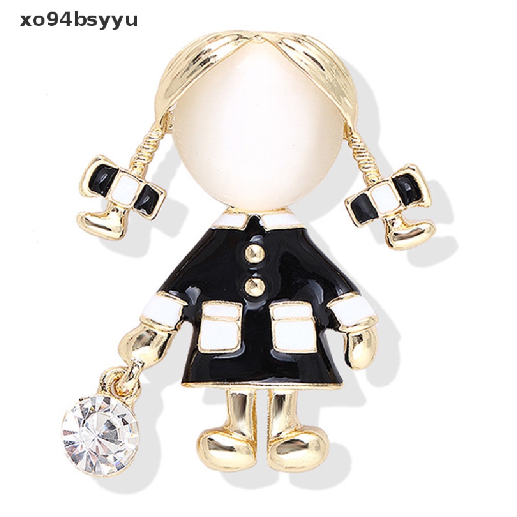 Ghim Cài Áo Hình Cô Gái xo94bsyyu Đính Đá Opal