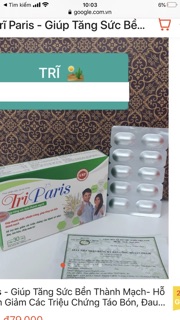 Trĩ paris làm bền vững thành mạch mềm phân