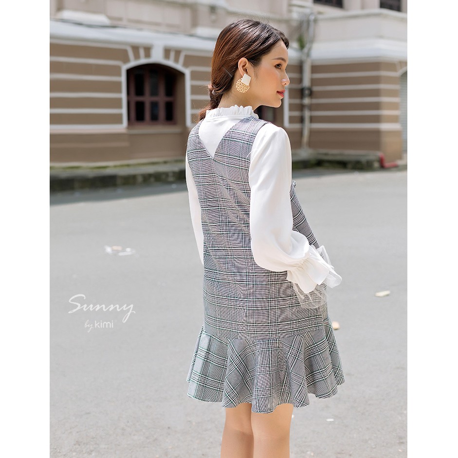 Đầm suông đuôi cá không tay không gồm áo trắng kims - ad190138 | BigBuy360 - bigbuy360.vn