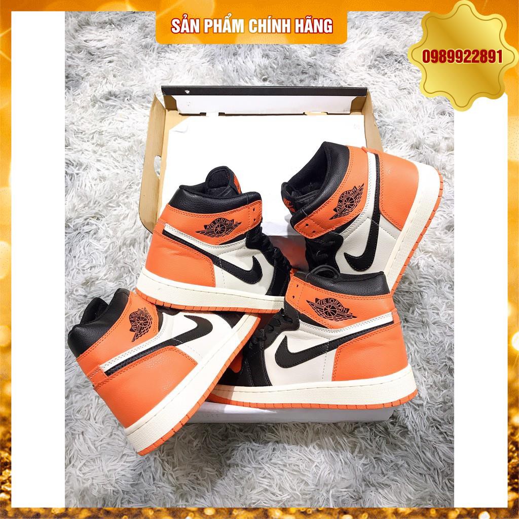 Giày Sneaker Jodan 1 Cao Cổ Cam Full Box Freeship