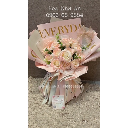 [Hoa sinh nhật] Bó hoa Sáp Loang 15bông cao cấp, thiết kế bởi Khả An. Đặt được số bông theo yêu cầu. Có hoả tốc HN