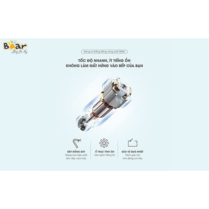 Máy Xay Thịt Đa Năng Bear QSJ-B02Q1 2L