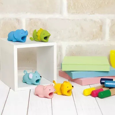 Phụ kiện bảo vệ đầu dây cáp hình động vật dễ thương
