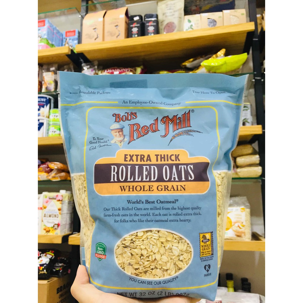 Yến mạch cán dày Bob's Red Mill 907g của Mỹ - Extra thick Oat