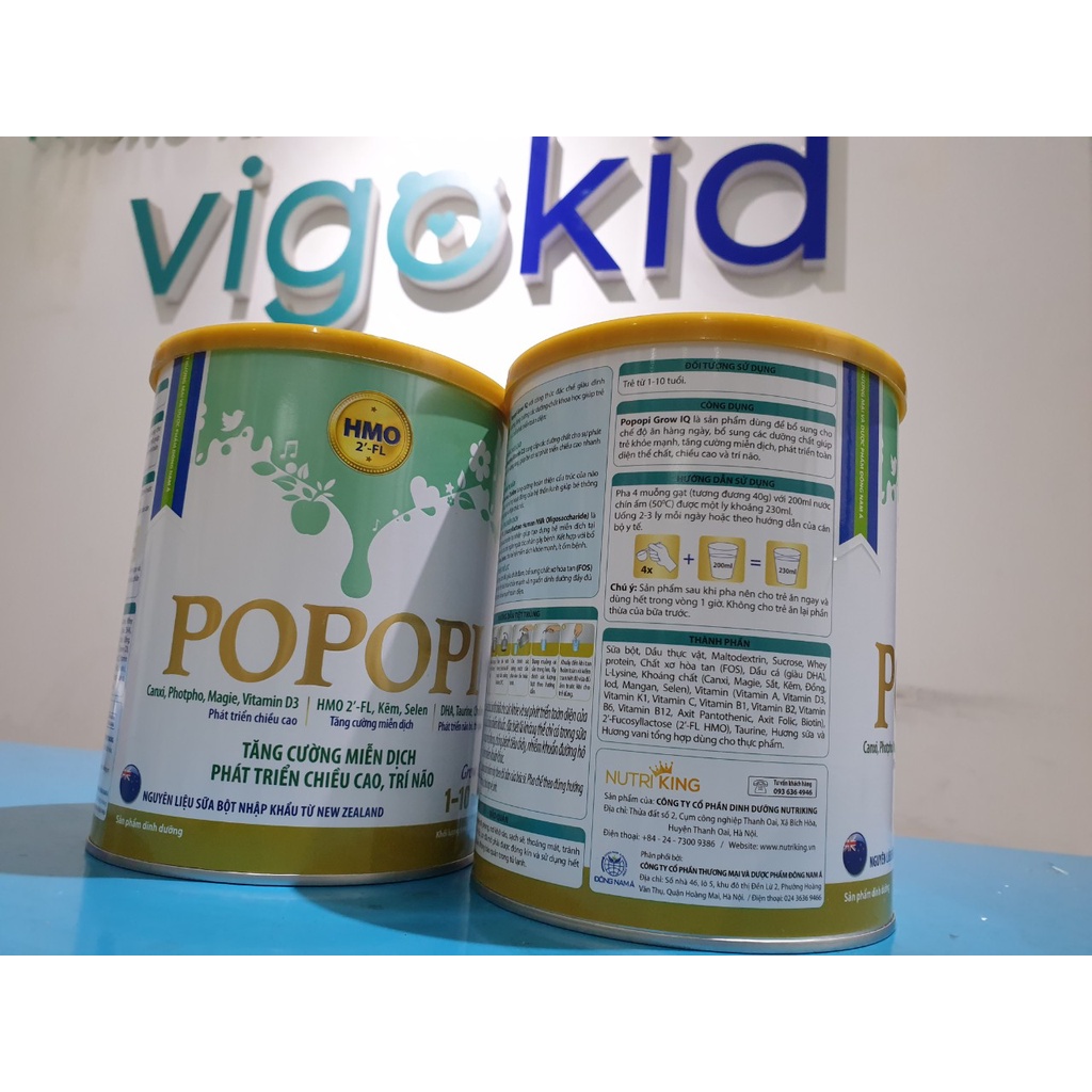 SỮA BỘT POPOPI GROW IQ LON 900G