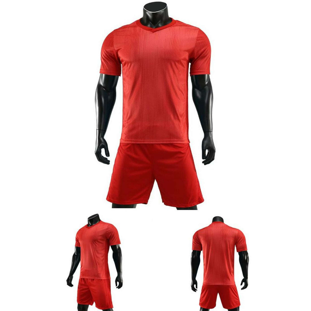 Áo Sơ Mi Nam Nữ Ngắn Tay + Dây Kéo Quần Short Bộ Đồ Bóng Đá Cho Trang Phục Thể Thao-168