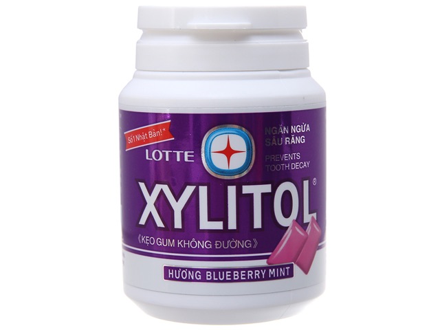 Kẹo Gum Không Đường Lotte Xylitol hũ 58g