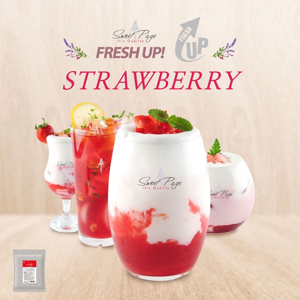 Bột sữa vị dâu Sweet Page Hàn Quốc (bột pha chế hương dâu)