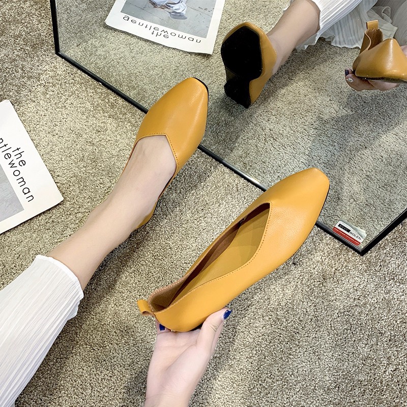 Giày lười mũi vuông đế bằng cho nữ | BigBuy360 - bigbuy360.vn