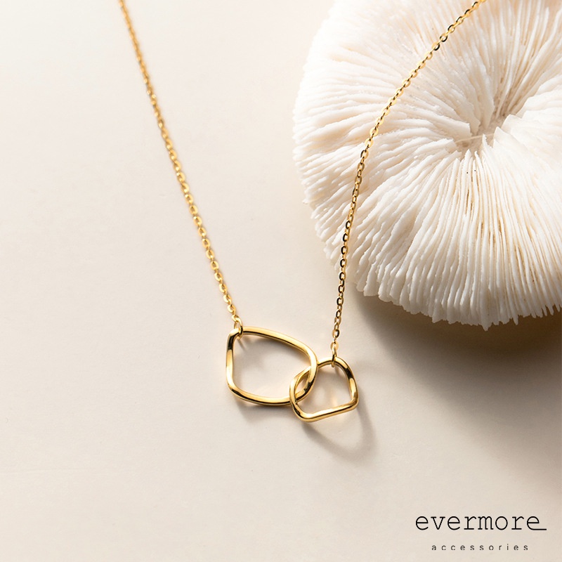 Dây chuyền bạc EVERMORE, vòng cổ vòng tròn endless love bạc ý 925, phong cách minimalist, thanh lịch - D021