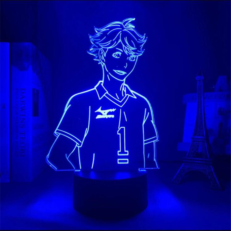 Anime Haikyuu Night Light Hinata Shouyou Kageyama Tobio LED Touch Remote Lamp Child Bedroom Decor Gift for Haikyuu TO THE TOP Fans Gifts