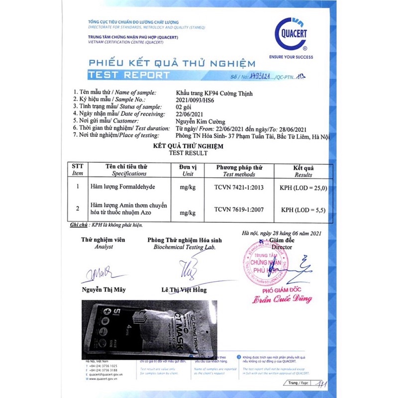 [Túi 5 cái] Khẩu trang kf94 hàn quốc Cường Thịnh 4 lớp kháng khuẩn chính hãng, kháng bụi mịn, công nghệ dập hàn quốc